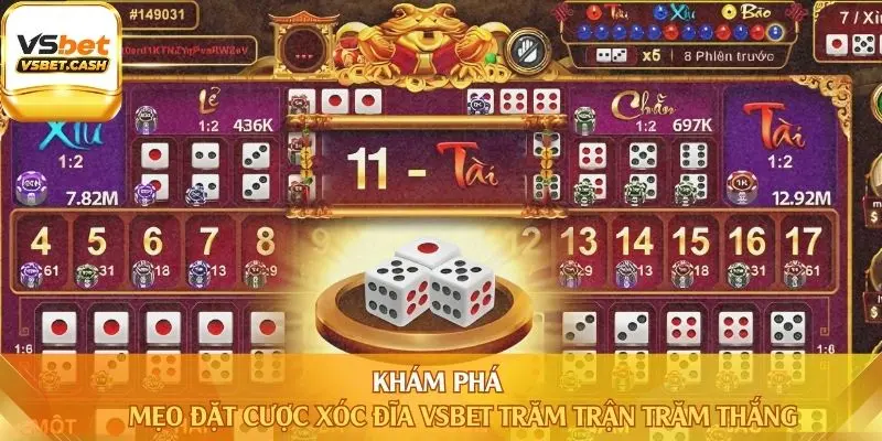 Khám phá mẹo đặt cược xóc đĩa vsbet trăm trận trăm thắng 